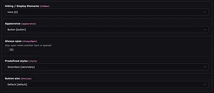 Collapsible Elemente