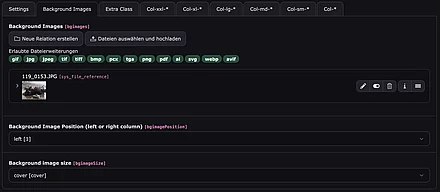 Position & Image size