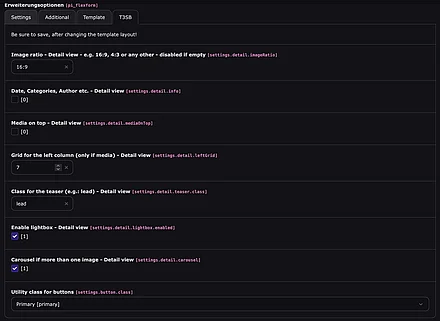 T3SB Tab in News Item - Detail view