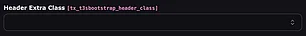 Header Extra Class