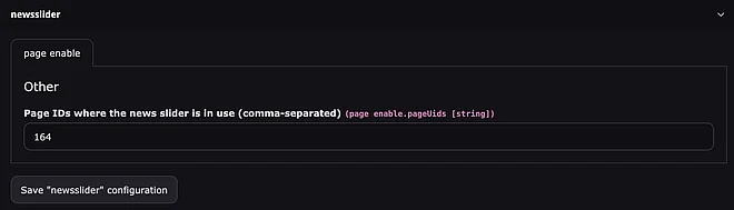 Extension Configuration 