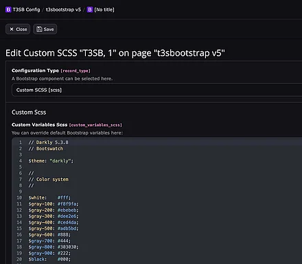 T3SB Config -> edit -> SCSS